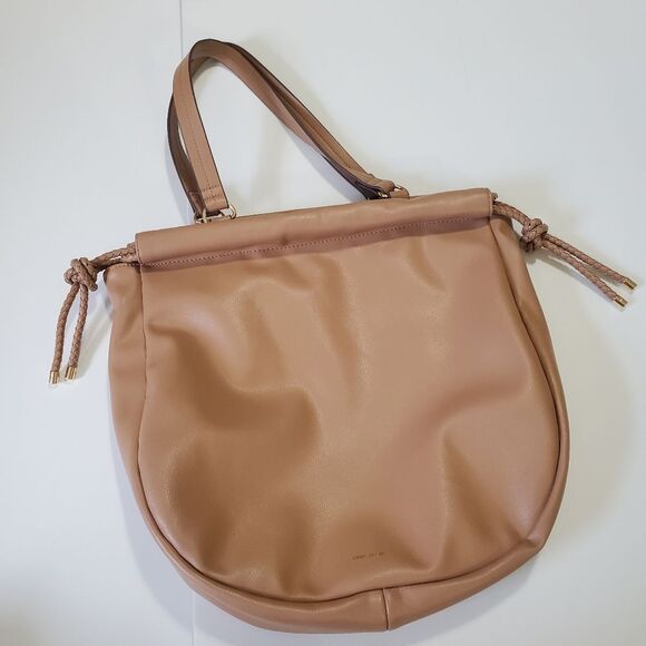 Anne Klein cinch strap shoulder bag beige tan excellent used once - Picture 7 of 12